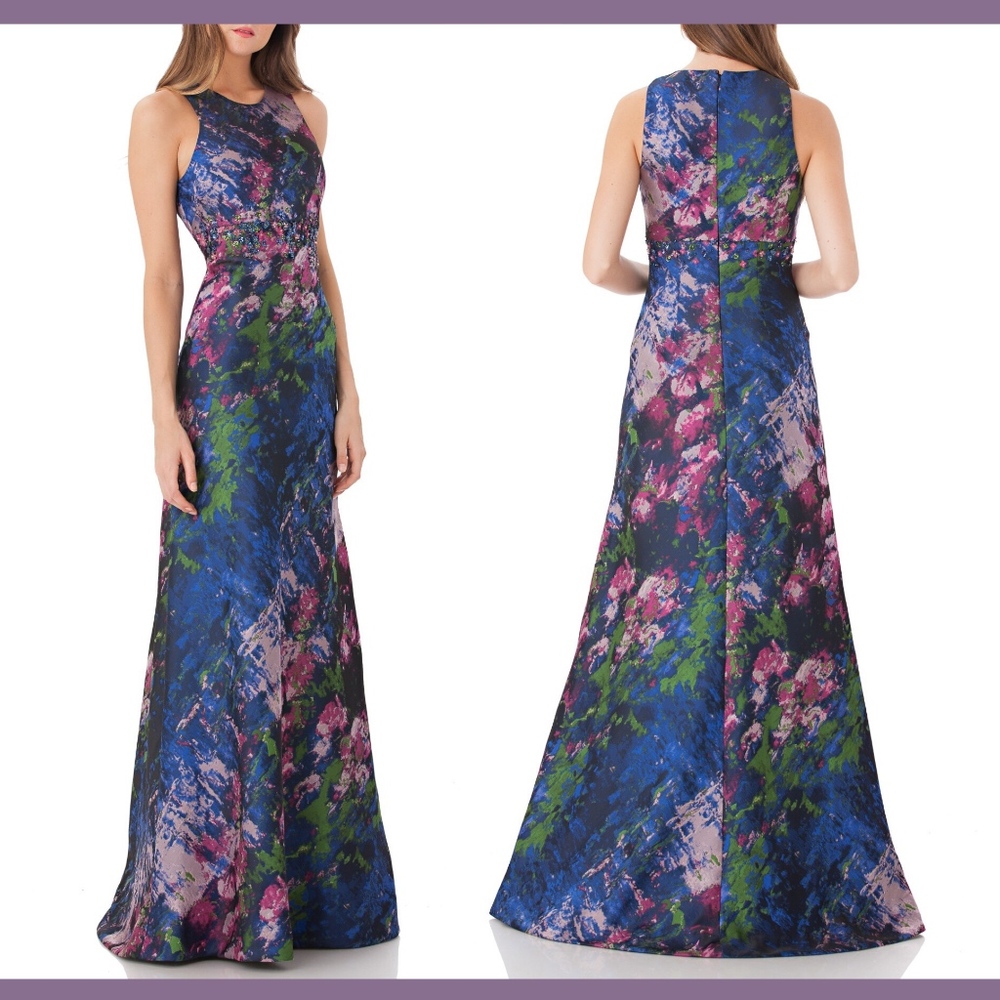 Carmen Marc Valvo Infusion Cutaway Gown 8